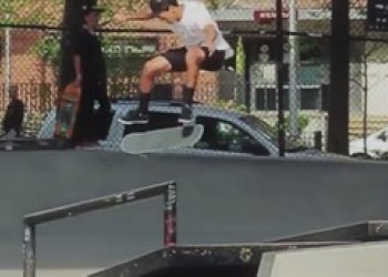 Nyjah Huston na návštěvě v New Yorku