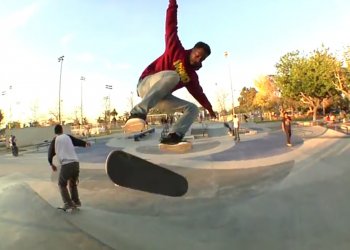 Keelan Dadd se svým bráchou ve Street League plaze