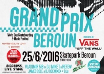Světový pohár ve skateboardingu bude opět hostit Grand Prix Beroun 