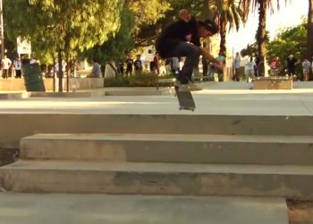 Micky Papa proškolil schody v Hollenbeck plaze