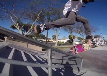 360flip foot plant na railu ze schodů jste ještě určitě neviděli